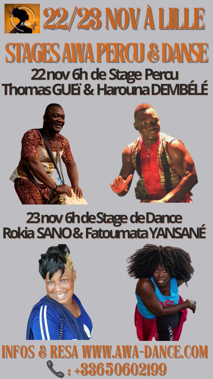 Week-end STAGE AWA PERCU & DANCE